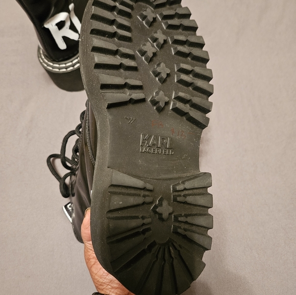 ORIGINAL KARL LAGERFELD BOOTS SHOES FOR WOMEN PLATFORM BRAND LOGO - Picture 4 of 6